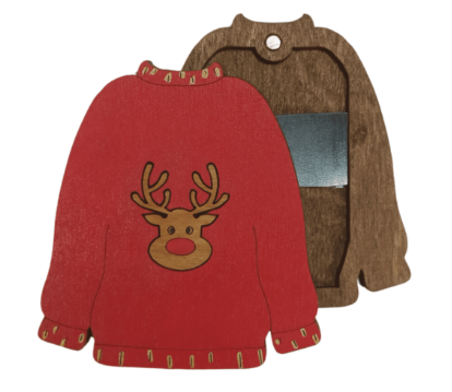 Wooden Needle Case - Christmas Sweater