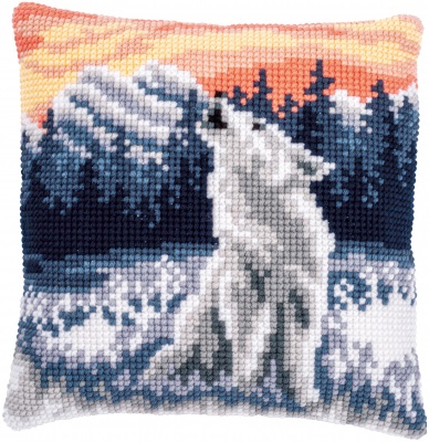 Wolf in Winter Cushion