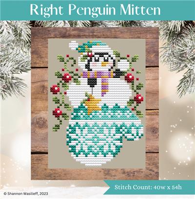 click here to view larger image of Right Penguin Mitten (chart)