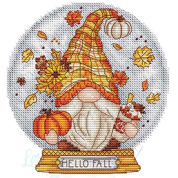 click here to view larger image of Snow Globe Fall Gnome Magnet (accessory)