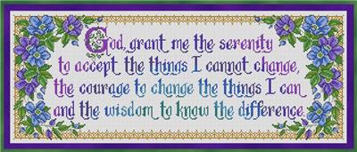 click here to view larger image of Serenity Prayer (chart)