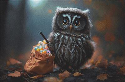 Owl in Halloween Costume