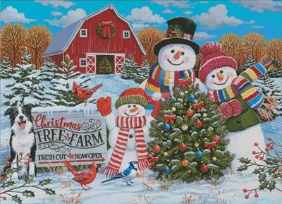 Tree Farm with Snow Family Greeters