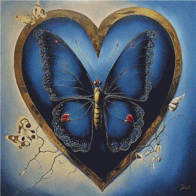 Surrealist Butterfly Heart
