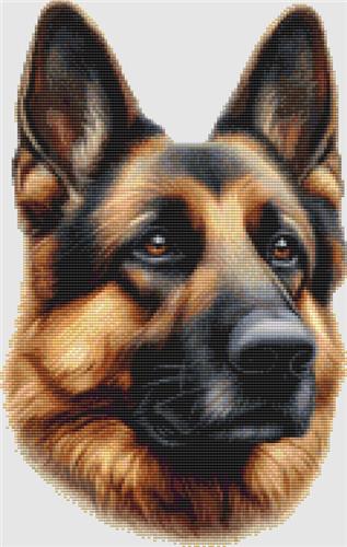click here to view larger image of German Shepherd - Portrait II (chart)