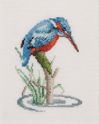 click here to view larger image of Kingfischer (counted cross stitch kit)