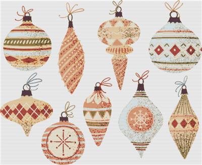 click here to view larger image of Set of Christmas Ornaments (chart)