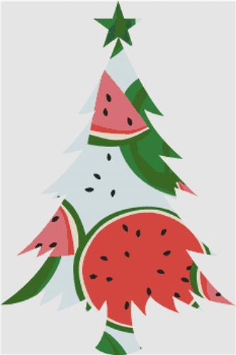 Watermelon Christmas Tree