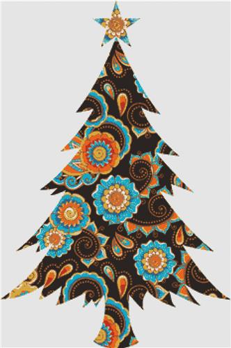 Brown Paisley Christmas Tree