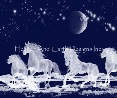 Silver Moon Ocean Spirit Horses - Solo Collection