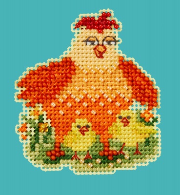 click here to view larger image of Mama Hen (2024) (counted cross stitch kit)