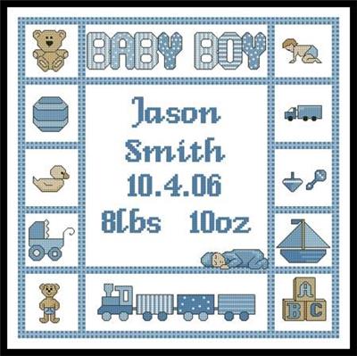click here to view larger image of Baby Boy Sampler 1 (chart)
