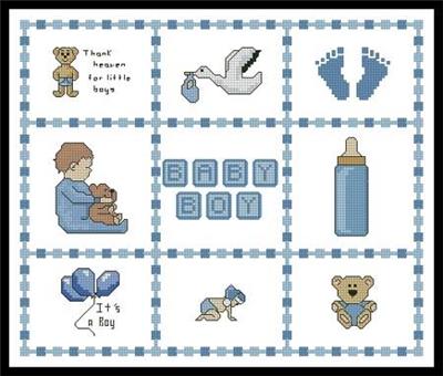 click here to view larger image of Baby Boy Sampler Small (chart)