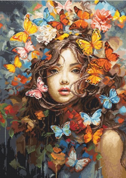 click here to view larger image of Butterflies Magic (counted cross stitch kit)