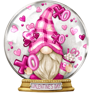 Snow Globe Valentine Gnome Magnet