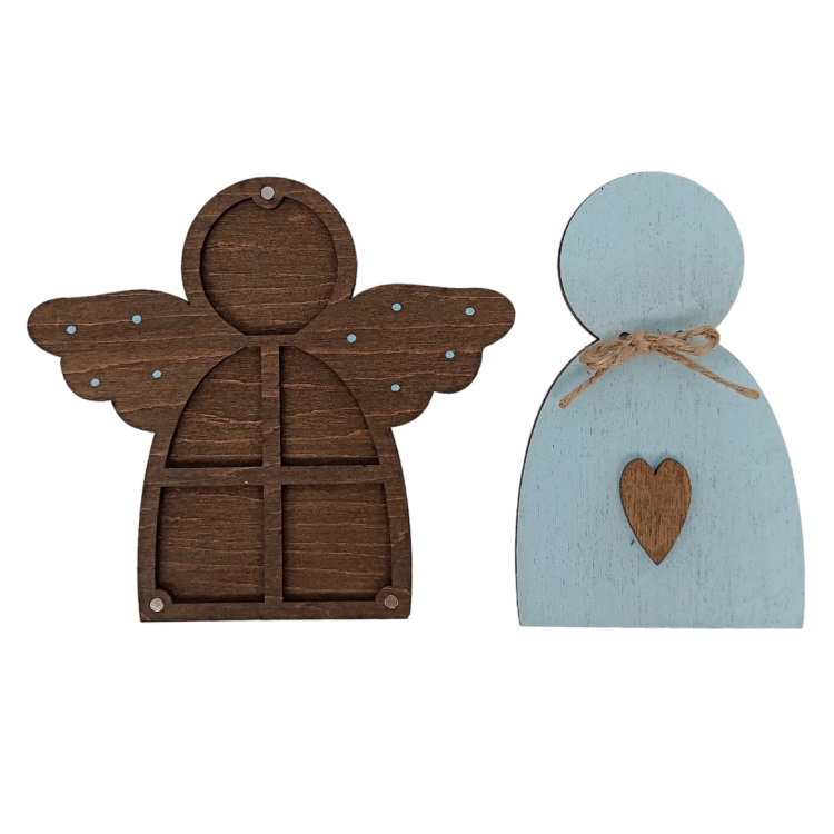 click here to view larger image of Wooden Box for Beads - Blue Angel (accessory)