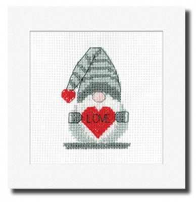 click here to view larger image of Gonk Love Card (counted cross stitch kit)