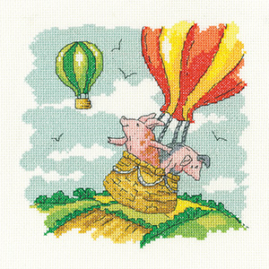 click here to view larger image of Pigs Might Fly (counted cross stitch kit)