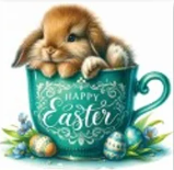 Happy Easter Rabbit Magnet