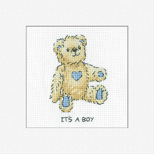 click here to view larger image of Cards - It's A Boy  (counted cross stitch kit)
