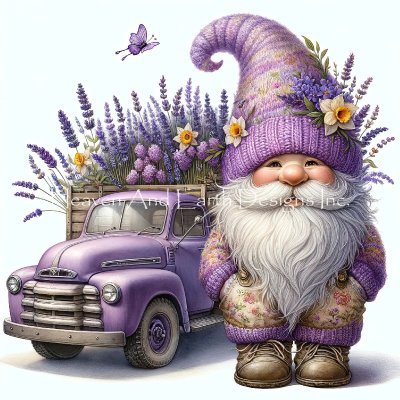 Lavender Gnome Truck - HAED