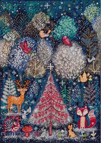 click here to view larger image of In the Winter Forest One Day (counted cross stitch kit)