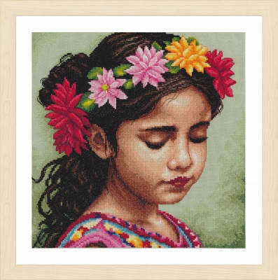 click here to view larger image of My Dahlia Headband (counted cross stitch kit)