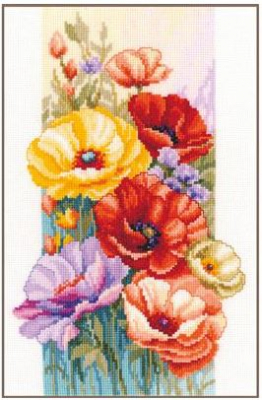 click here to view larger image of Poppies  (stamped cross stitch kit)