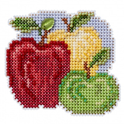 click here to view larger image of Apple Trio (2024) (counted cross stitch kit)