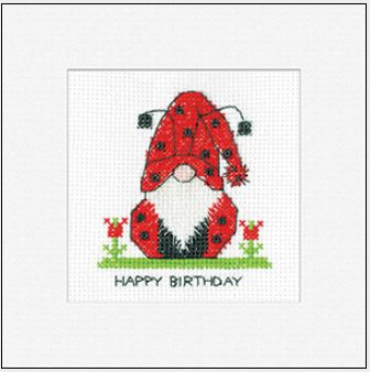 click here to view larger image of Gonk - Birthday Ladybird (counted cross stitch kit)