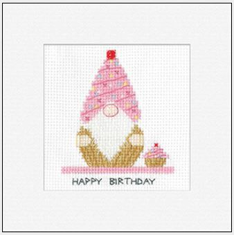 click here to view larger image of Gonk - Birthday Cupcake (counted cross stitch kit)