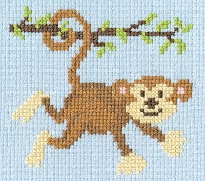click here to view larger image of Monkey Mayhem Skip (counted cross stitch kit)