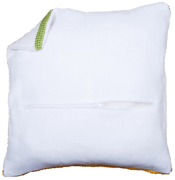 Cushion Back with Zipper - White