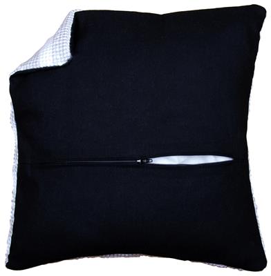 Cushion Back with Zipper - Black