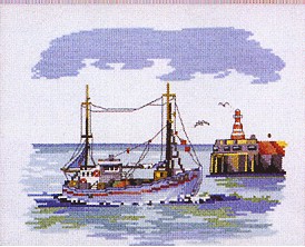 click here to view larger image of Tug Boat (counted cross stitch kit)