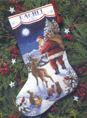 click here to view larger image of Santas Arrival Stocking (counted cross stitch kit)