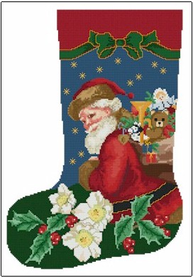 click here to view larger image of Christmas Rose Stocking (chart)