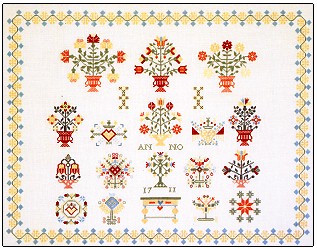 click here to view larger image of Sampler - 1711 (counted cross stitch kit)