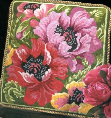 click here to view larger image of Poppies in Bloom (needlepoint kits)
