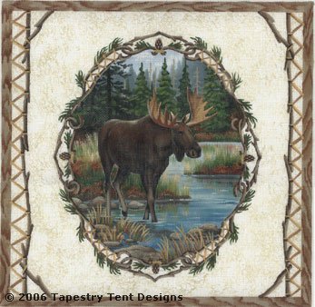 click here to view larger image of Moose (hand painted canvases)