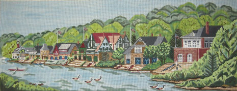click here to view larger image of Philadelphia Boathouse Row (hand painted canvases)
