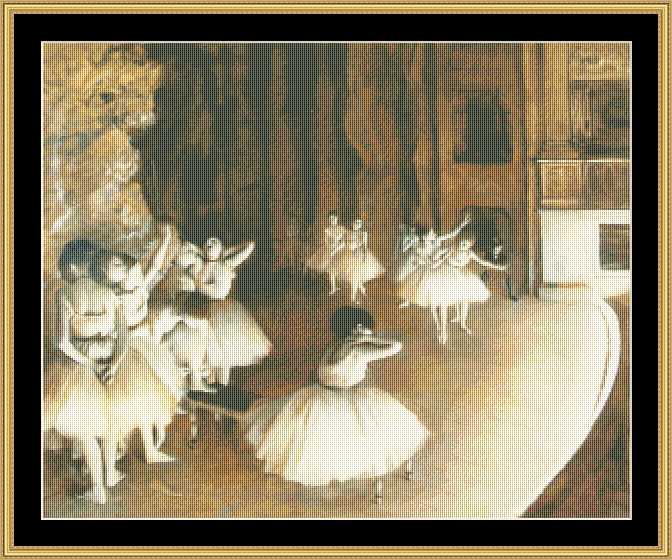 Ballet Rehearsel on Stage - Degas