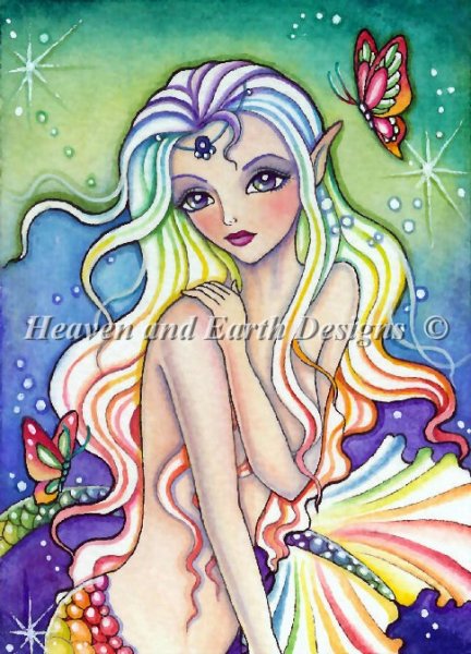 click here to view larger image of Rainbow Mermaid - Quick Stitch (chart)