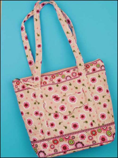 Emily Quilted Tote - Pink