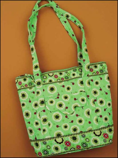 Emily Quilted Tote - Mint