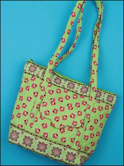Emily Quilted Tote - Light Green