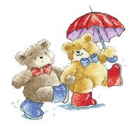 Charlie & George In The Rain  - Charlie n Friends
