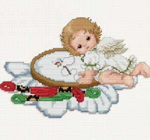 Stitching Angel with Hoop