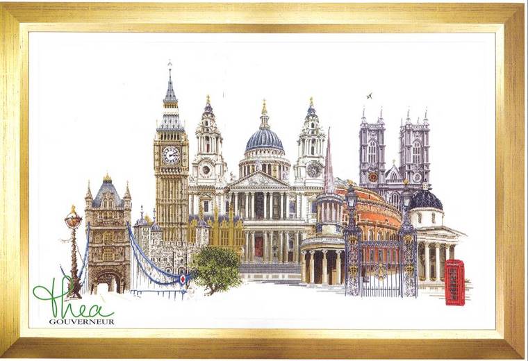 click here to view larger image of London - Linen (counted cross stitch kit)