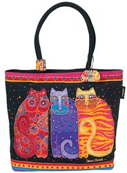 Feline Friends  - Shoulder Zip Top Bag